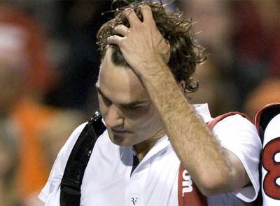 Federer, tras su partido ante Simon.