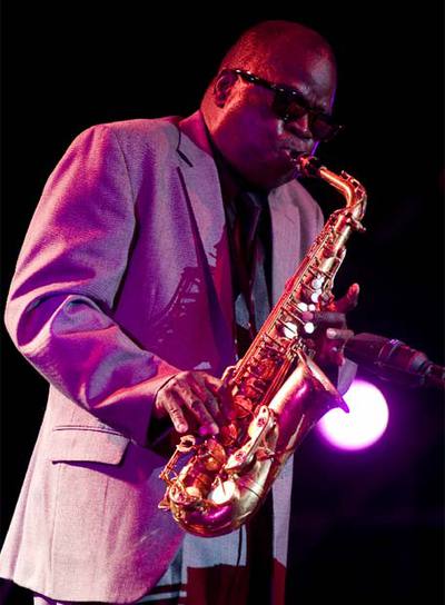 Maceo Parker, durante su actuación en el Conde Duque.