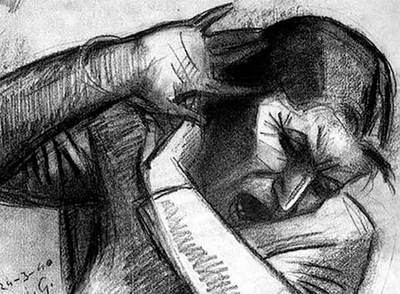  Femme efrayée ,  dibujo de Julio González que se expondrá en el Reina Sofía.