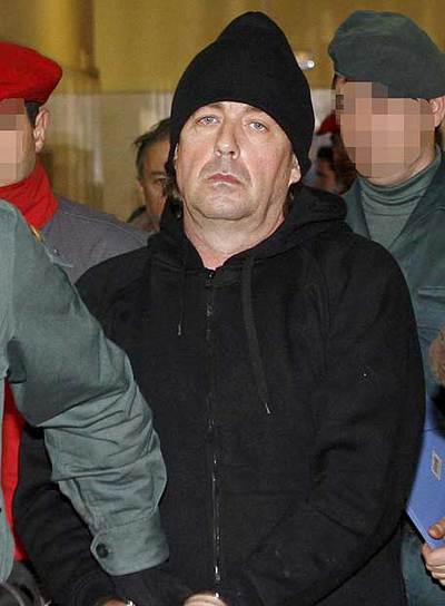 Jaime Giménez Arbe,  El Solitario,  durante un traslado.