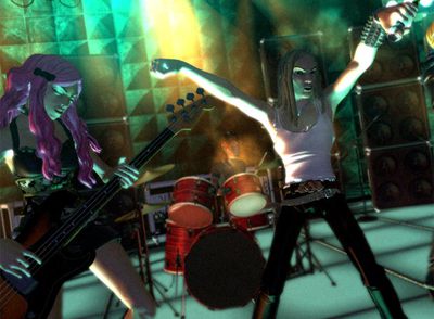 Escena de  Rock band,  el videojuego más premiado del año, que sale a la venta para XBox.