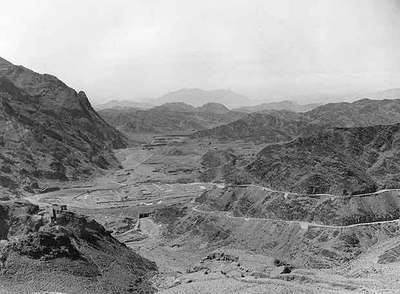 El paso de Khyber, frontera entre Pakistán y Afganistán.