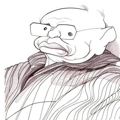 Stanislaw Lem (Lvov, Polonia, 1921), visto por Loredano.