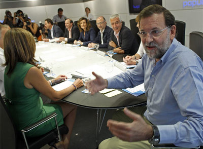 Mariano Rajoy preside el comité de seguimiento de la crisis con la cúpula del PP.