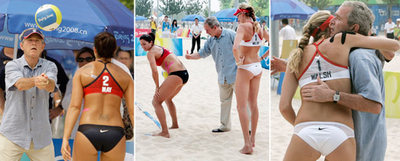 BUSH SE DIVIERTE CON 'SUS' CHICAS DEL VOLEY PLAYA
