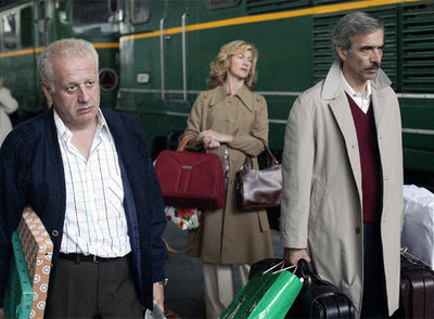 Juan Echanove, Ana Duato e Imanol Arias, en  Cuéntame .