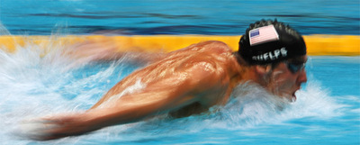 Phelps, en una de las pruebas de ayer.