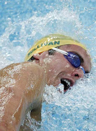 Sullivan, ayer en la semifinal de los 100 libre.