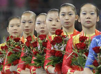 De izquierda a derecha, Cheng Fei, Yang Yiling, Li Shanshan, He Kexin, Jiang Yunyuan y Deng Linlin.