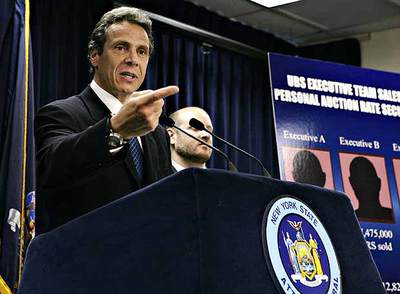 El fiscal neoyorquino Andrew Cuomo, en julio durante la presentación de una demanda contra UBS.