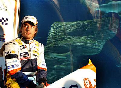 Alonso, ayer en L'Oceanogràfic de Valencia.