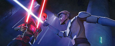 Escena de la nueva entrega de 'Star wars' en la que la invasión de los clones y las batallas aportan emoción hasta el final.