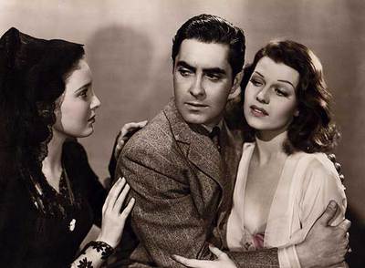 Tyrone Power y Rita Hayworth en  Sangre y arena,   de Mamoulian.  
