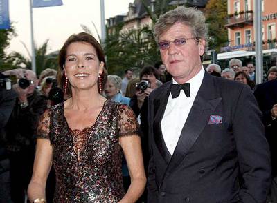 Carolina de Mónaco y su marido, en Baden-Baden (Alemania).