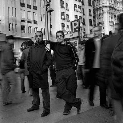  Pepe Murciego y Diego Ortiz,  fotografía de Baylón publicada en  La Más Bella Grandes Éxitos. 
