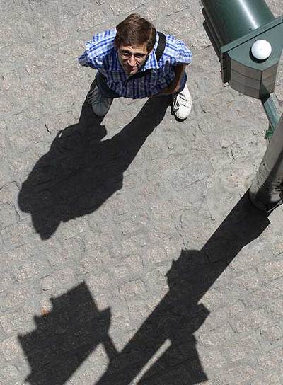 El director de cortometrajes David Eating, en Granada.
