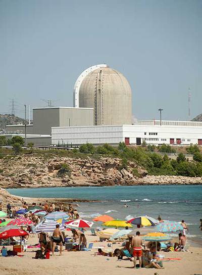Vandellòs II, donde se declaró el incendio el domingo.