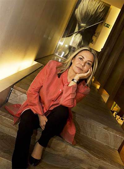 Loida Zamuz, en su  spa  peluquería de A Coruña.