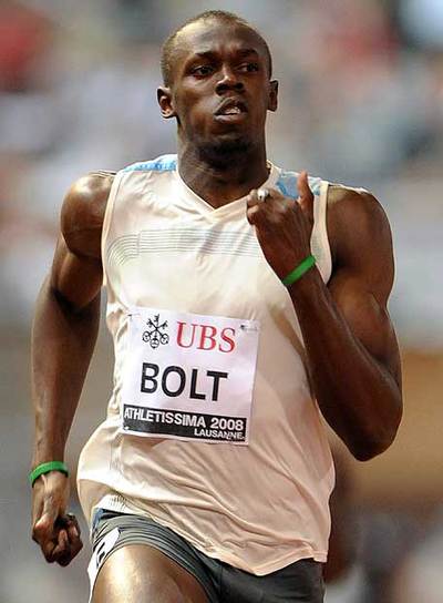 Usain Bolt, en Lausana.