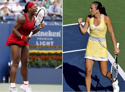 Williams (izquierda) y Jankovic celebran sus triunfos en semifinales.