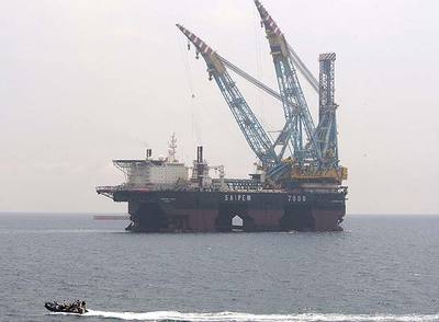 El barco plataforma  Saipem 7000. 