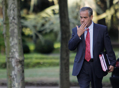 Celestino Corbacho, a su llegada a un Consejo de Ministros.