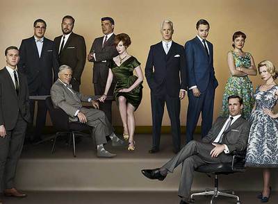 Los protagonistas de  Mad Men,  serie premiada en los Emmy.