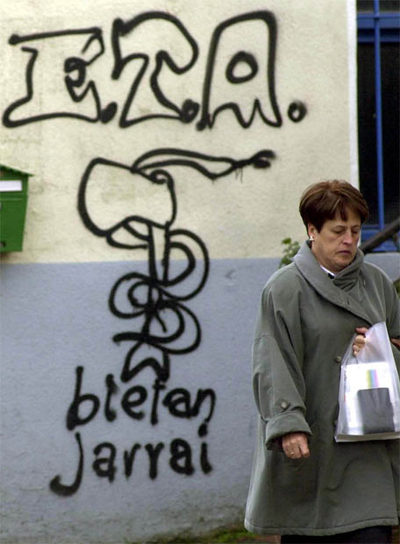 Una pintada en la localidad guipuzcoana de Itsasondo.