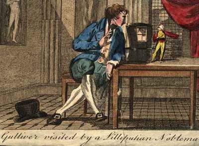  Gulliver visited for a lilliputian nobleman.  