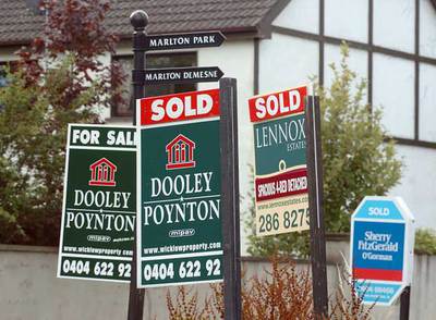 Casas a la venta en Wicklow, al sur de Dublín. Los precios llevan un año y medio bajando.