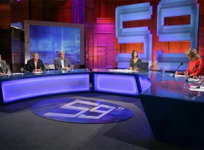 Una imagen del programa  59 segundos  en la cadena pública TVE 1.