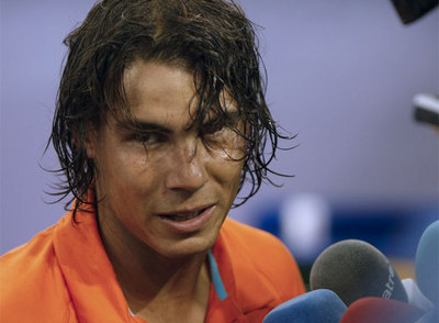Rafa Nadal, durante su conferencia de prensa de ayer.