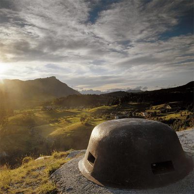Una de las tres cúpulas en forma de casco de Fuerte Belvedere, que alojan altavoces para emitir sonidos de artillería mezclados con fragmentos de melodías antiguas.