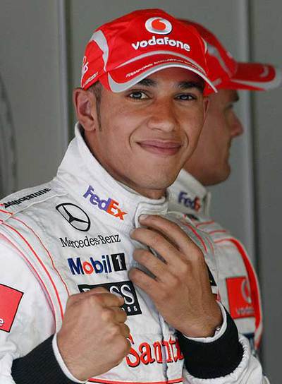 Lewis Hamilton, tras lograr la  pole  en Japón.