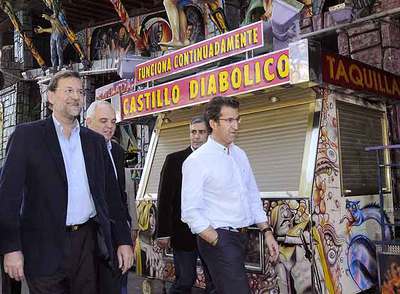 Rajoy presenta a Feijóo como el futuro frente al "agotamiento" del bipartito