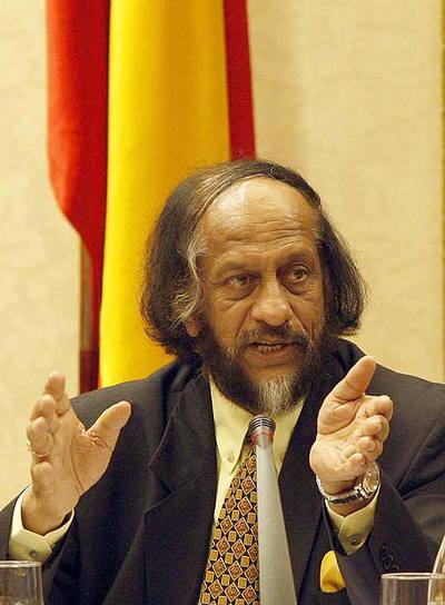Rajendra Pachauri ayer en Madrid.
