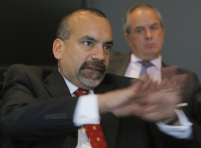 Julio Portalatín, presidente de AIG Europa, durante la entrevista celebrada en la sede que la filial española tiene en Madrid.