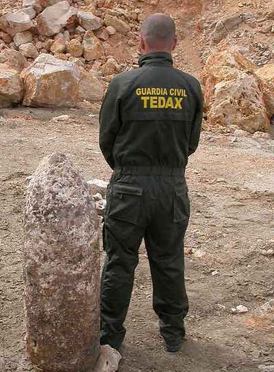 Bomba hallada en un garaje de Morata de Tajuña.