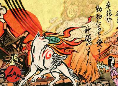 Una imagen del videojuego  Okami. 