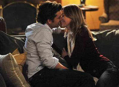 Derek y Meredith, en una escena de  Anatomía de Grey.  