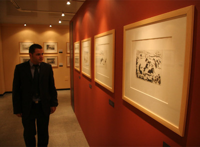 Un aspecto de la exposición  La tauromaquia de Goya y Picasso , que puede verse en Fuengirola.
