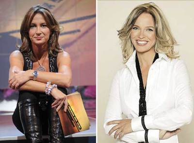 De izquierda a derecha, Patricia Gaztañaga  (No es programa para viejos)  y Carolina Ferre  (De patitas en la calle). 