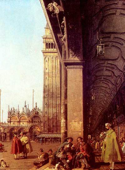  Le Procuratie Nuove al Caffé Florian , de Canaletto, que se expone en Treviso.