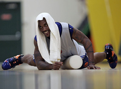 Stephon Marbury, en un entrenamiento con los Knicks de Nueva York.