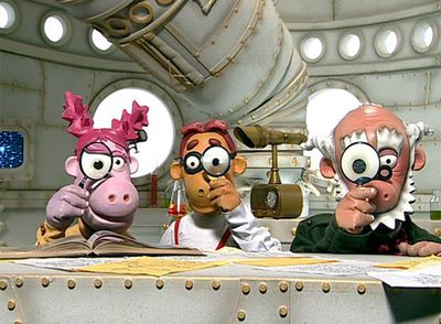 Tres de los muñecos protagonistas de  Los Algos. 