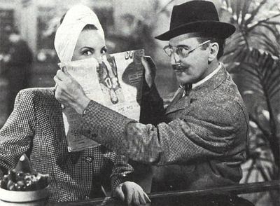 Carmen Miranda y Groucho Marx, en una imagen de  Copacabana  (1947), de Alfred E. Green.
