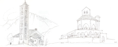 Dibujos de joyas románicas realizados por Peridis.