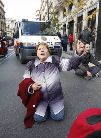 Encierro en una sede bancaria