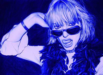 Obra de Juan Francisco Casas que, aunque parezca una fotografía, está realizada con un bolígrafo  bic  de tinta  azul.