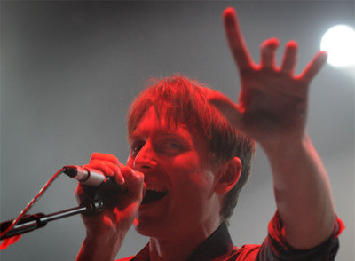 Un instante del concierto de Franz Ferdinand anoche en Barcelona.